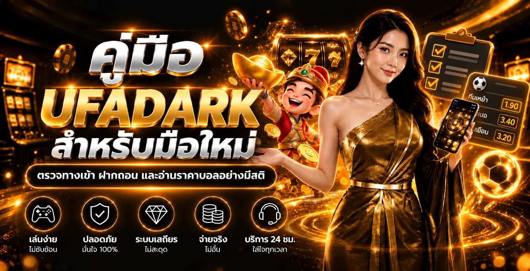 UFADARK คู่มือมือใหม่ ตรวจทางเข้า ฝากถอน และราคาบอล